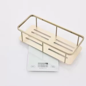 Wall Mounted Gun Grey Bathroom Organizer Kitchen Storage Rack Caddy Basket Stainless Steel Bathroom Shelf