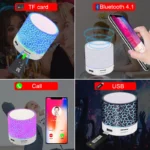 Colorful Light Color Bluetooth Light Music Speakers Super Bass Mini Bluetooth Speaker Altavoces With Light Led