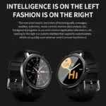 Waterproof Smartwatch O₂ & Health Monitor | Round Touch Screen