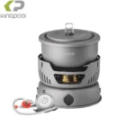 Kingpool Reusable Alocs Portable Outdoor Picnic Camping Pans Stove Cookware Set Pot Mess Kit With Bag