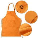Kids Apron and Chef Hat Set, Boys Girls Adjustable Polyester Child Aprons with 2 Pockets for Kitchen Cooking