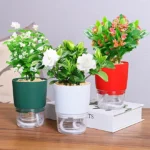 Self-Absorbent Flower Pot Self Watering Plastic Planter Wicking Pots Modern Decorative Planter Pot