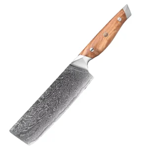Premium 67-Layer Damascus Steel Nakiri Knife Super Sharp