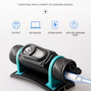 20w Multi-function Strong Light Portable Headlight Compact Usb Charging 6-speed Aluminum Alloy 800 Lumen Mini Head Lamp
