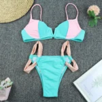 JSN7129 New Solid Sexy Push up Bikini 2022 Bikinis Woman Swimwear Bathing Suit Underwire Mini Mirco Bikini