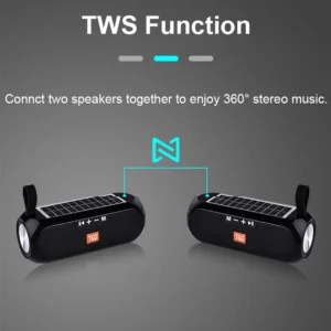 Mini Blue Wireless Speakers Music Sound Player bluetooth Speaker Solar Charger Speaker
