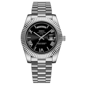 NIBOSI 2628 Quartz Watch Luminous Calendar Concise Casual Hand Watch