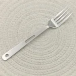 Camping Cutlery Set Fork Knife and Spoon Set Stainless Steel Cutlery Portable Cutlery Set Hook