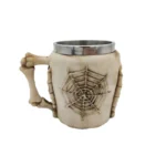 3D Stereoscopic Double Wall Stainless Steel Ghost Head Skull Vacuum Mug with Handle for Back to School