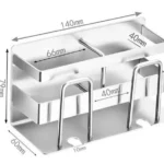 New Adhesive Stainless Steel 304 Wall Mounted Toothpaste Holder Toothbrush Holder Rack for Bathroom