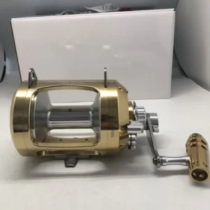 Topline Saltwater Fishing Trolling Reel 50W 2 Speed Boat Ocean Deep Sea Carrete De Pesca Big Game Fishing Reel Gold Powder