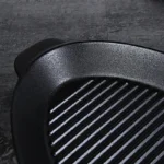 BBQ Party Dinnerware Set Porcelain Rolling Tray with Handle Oval Food Plate Featuring Plant Pattern