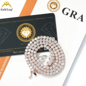 Hip Hop Iced Out Fine Jewelry Lab Diamond 925 Silver VVS Moissanite Necklaces