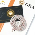 Hip Hop Iced Out Fine Jewelry 2mm 3mm 4mm 5mm 6mm 6.5mm Lab Diamond 925 Silver VVS Moissanite Tennis Chain Necklaces