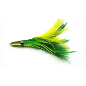14Cm 32G Feather Trolling Lure Acrylic Head Octopus Skirt Lure Marlin Tuna Bait Unrigged Trolling Fishing Lure
