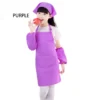 Purple(Apron+Oversleeve+Hat)