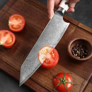 XITUO 67-Layer Damascus Steel Kiritsuke Chef Knife, ABS White Handle