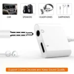Dual USB Type C 2-in-1 Audio Splitter Fast Charge S20 Ultra S10 9 Note10 Plus Adapter with 3.5mm Headphone for Mobile Phones