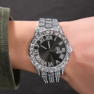 Hip Hop Rhinestone Watch Luxury Wrist Watch Quartz Watch for Women