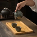 Eco-Friendly Heavy Bamboo Tray for Restaurant Breakfast and Food Serving