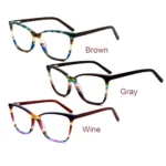 High Quality Classic Acetate Optical Cat Eye Eyeglasses Frames Blue Light Blocking Glasses
