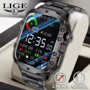 Lige Bw0667 Men's Outdoor Smart Watch 1.96" HD Display