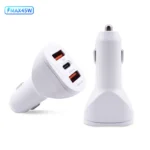 Phone 3 Port Usb Type C Pd45W Pd20W 18W 3.1A 2ports QC3.0  Car Charger Pd Mini Usbc Dual Usb-a Port 30w 20w