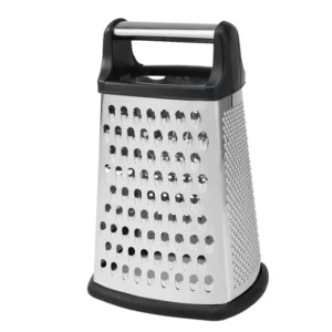 Professional 4 Sided Stainless Steel Cheese Grater Kitchen Manual Vegetable Grater with Handle for Gringer Potatoes
