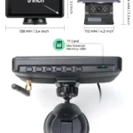 IPoster 2x BSD Solar Backup Cameras 10000mAh Rechargeable Battery Magnetic with 5 Inch Touch Screen DVR Loop Recording Monitor