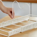 Kitchen Pot Rack Adjustable Expandable Pot Lid Holder Organizer for Cabinet Countertop and Under Cabinet Pots Pans Organizer