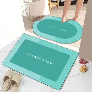 40x30cm Bathroom Diatomite Stone Mat Anime Pattern Ultra-Absorbent Non-Slip Eco-Friendly Drying Mat
