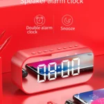Portable Wireless Bluetooths Speaker of Alarm Clock with Mirror