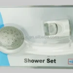 White Plastic Hand Shower for Apartment Bathroom Faucet Accessory Secure Hold Toilet Tap