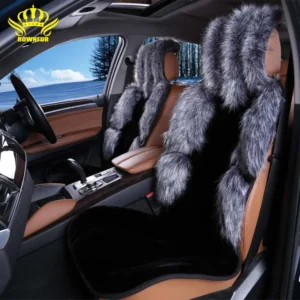 Fuzzy Faux Sheepskin Car Seat Covers for toyota sienna  ford Peugeout