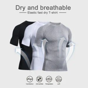 High Quality Blank Black Mens T Shirts Clothing OEM Gym Wear for Men