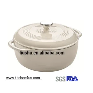 28cm Classic Cast Iron Enamel Dutch Oven Pot Metal Design Style