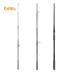 Black Carbon Fishing 3 Section Fishing Rod Surf Rod Fishing EVA Handle Red Rod
