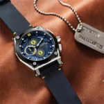 Megir Mens Chronograph Watch Reloj Hombrej Casual Alloy Sport Stylish Waterproof Quartz Watches