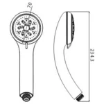 White Plastic Hand Shower for Apartment Bathroom Faucet Accessory Secure Hold Toilet Tap