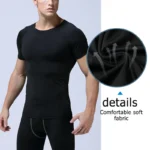 High Quality Blank Black Mens T Shirts Clothing OEM Gym Wear for Men