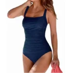 JSN928  OEM Push up Bathing Suit Plus Size Beach Ruched Monokini Wear Tummy Control One Piece Swimsuit Women Swimwear