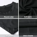 High Quality Blank Black Mens T Shirts Clothing OEM Gym Wear for Men