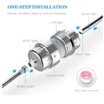 Filter Shower Combo High Pressure Rainfall Shower Head Bathroom Faucet Accessories