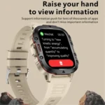 Smart Watch for Men Voice Assistant Breathing Exercise Multiple Sports Modes Weather Flashlight Clock Display Smartwatch