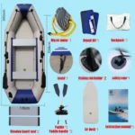 Solar Marine 3.0M 4-5 Person PVC Fishing Boat Rowing Kayak Inflatable Boat Free Accessories Family Water Entertainment