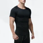 High Quality Blank Black Mens T Shirts Clothing OEM Gym Wear for Men