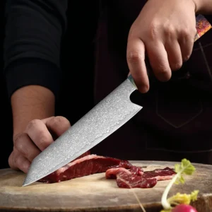 XITUO Damascus Kitchen Knife Set Full Tang Quenching Forging Japanese Damascus Steel Knife Vg10 Cooking Fillet Fish Chef Knife