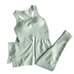 Fitness & Yoga Wear Women Seamless Leggings Shorts and Bra Crop Top 3 Pcs Yoga Set