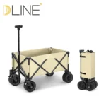 Outdoor Collapsible Camping Cart 600D Oxford Metal Utility Shopping Garden Beach Folding Wagon