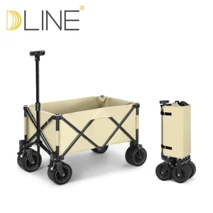 Outdoor Collapsible Camping Cart 600D Oxford Metal Utility Shopping Garden Beach Folding Wagon
